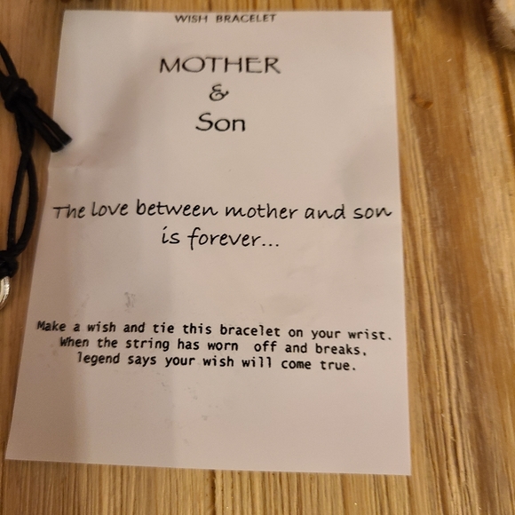 🖤🖤BACK IN STOCK🖤🖤Very Nice Mother and Son Double Infinity Bracelets in BLACK - Picture 7 of 12